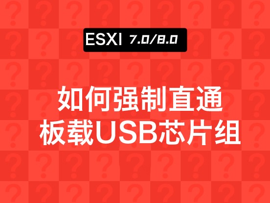 ESXI | 6.7/7.0/8.0如何强制直通板载USB芯片组-VUM星球
